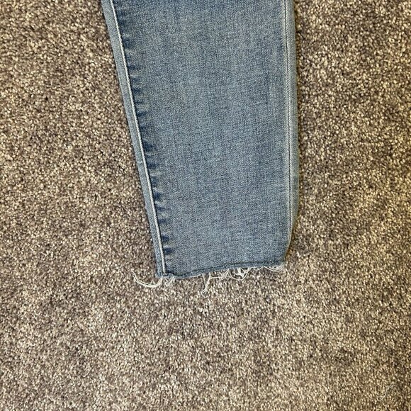 Express Womens Skinny Jeans Size 6 R Blue Denim High Rise Distressed Stretch GUC - Picture 6 of 15